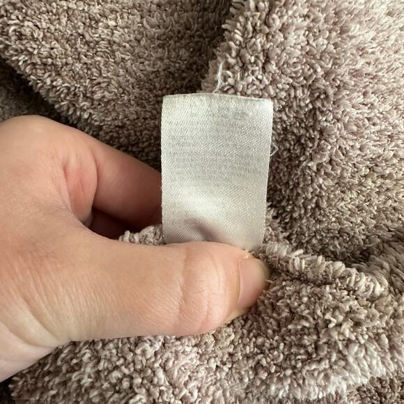 Barefoot Dreams CozyChic Taupe Gray Cardigan Size S Soft Plush Knit Open Front - Picture 9 of 9